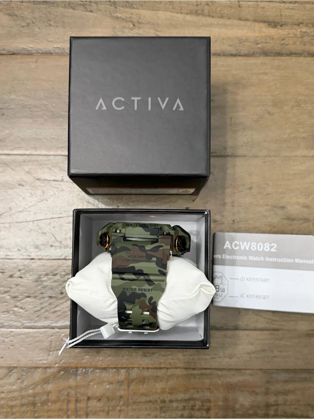 NWT Activa Summit X by Invicta Digital Sport Watch Army Green Camo ACW8082-021
